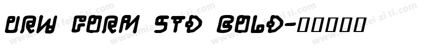 URW Form Std Bold字体转换